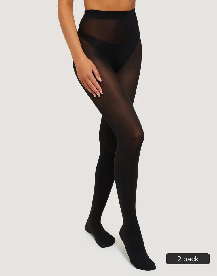 Pieces PCNEW NIKOLINE 40 DEN 2 PACK TIGHTS i svart
