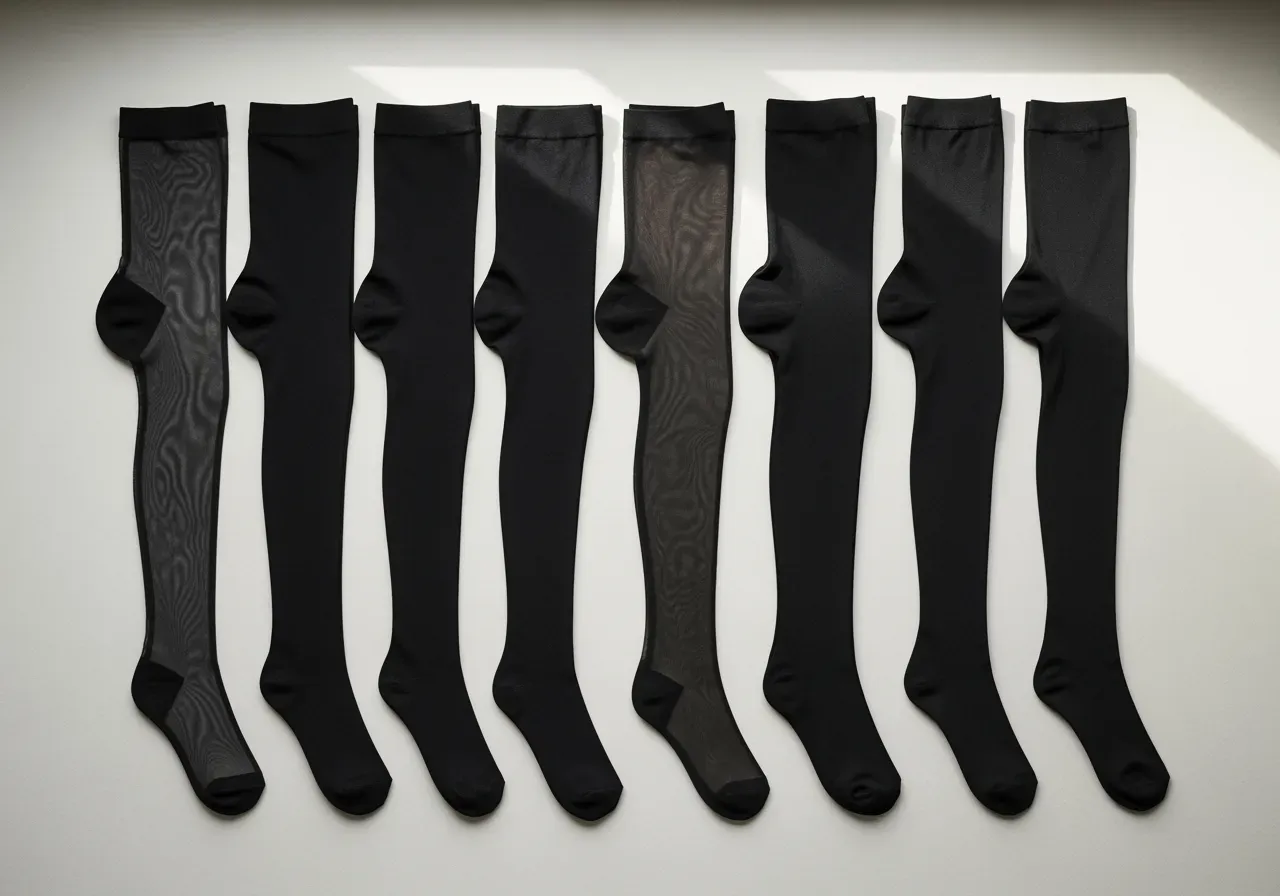 Rätt denier för svarta strumpbyxor